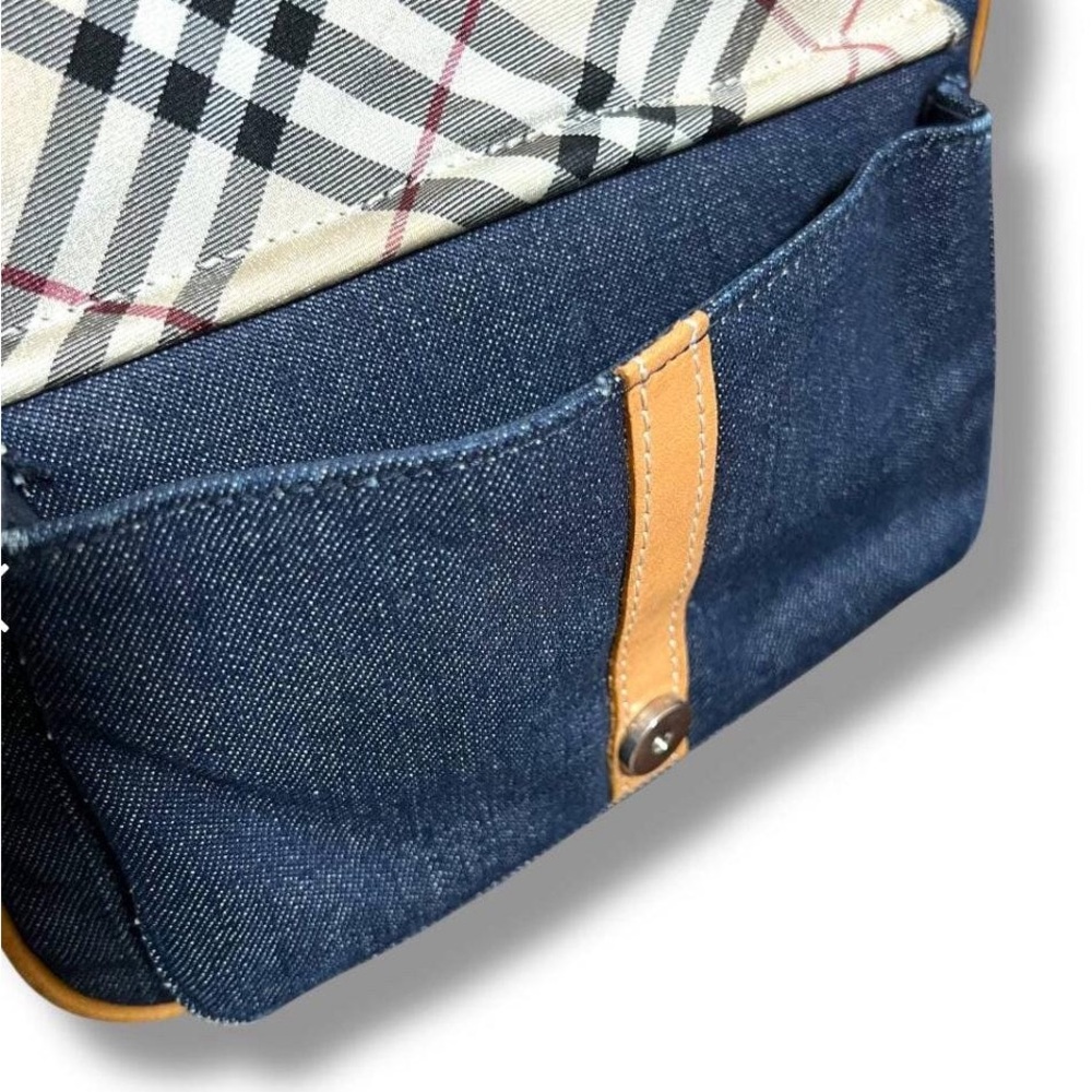 Authentic BURBERRY Blue Label Denim Messenger Bag Vintage - Picture 5 of 8